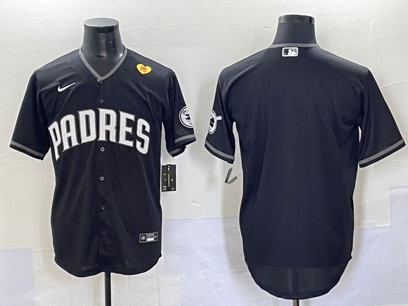 Men 2025 San Diego Padres Blank Black Game Nike MLB Jersey style 7033->san diego padres->MLB Jersey